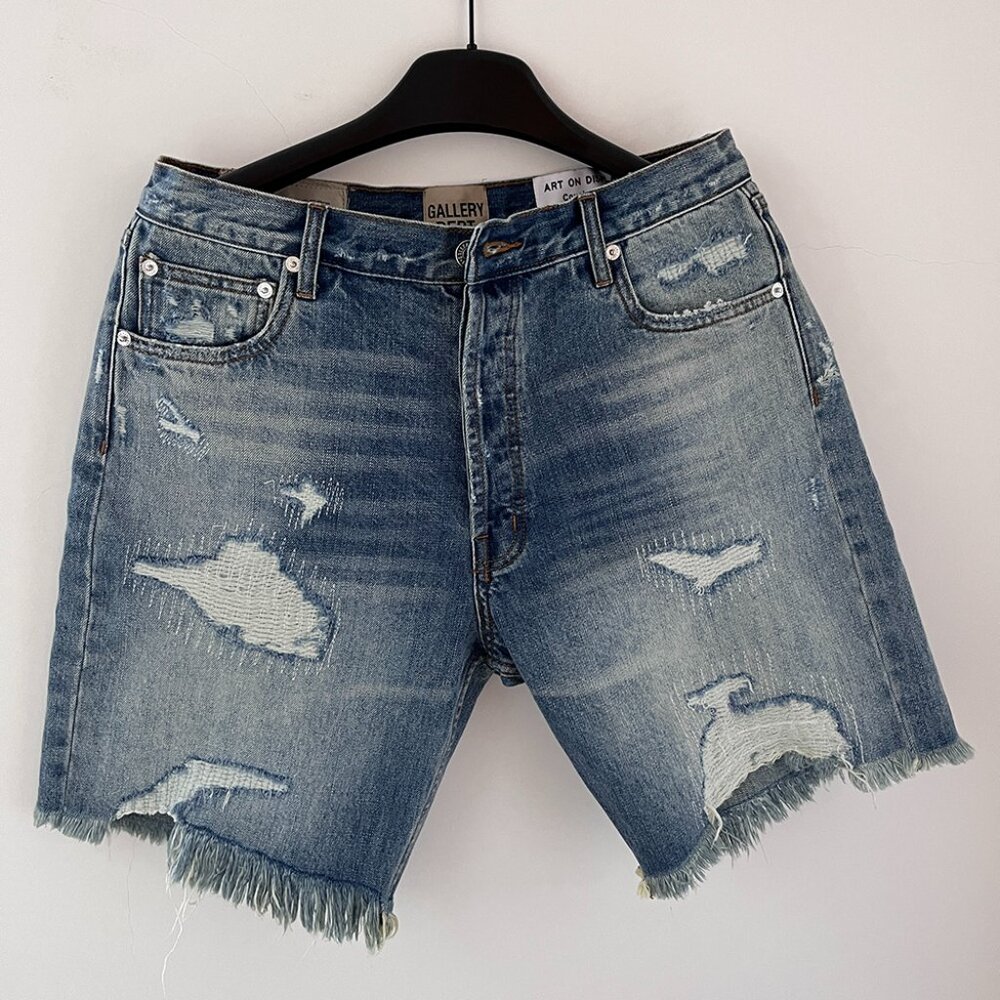 Gallery Dept Washed Blue Denim Shorts